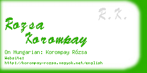 rozsa korompay business card